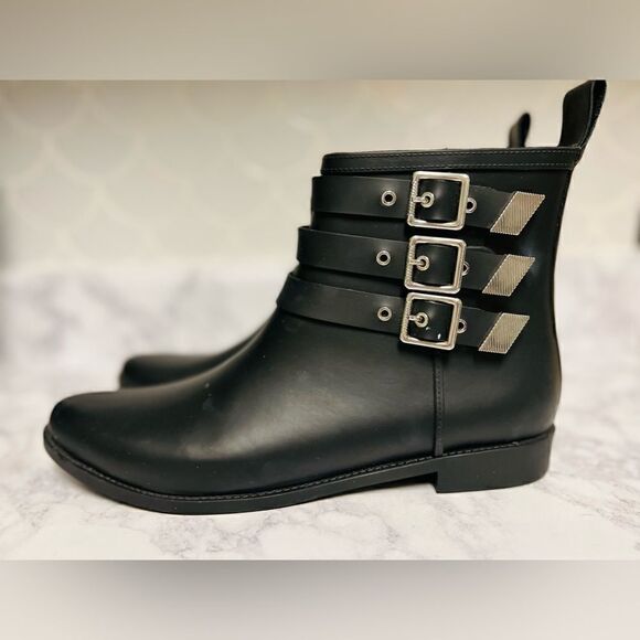 LOEFFLER RANDALL Luxury Zip-Up Nash Rainboots Size 11 Reg $395 - Picture 10 of 13